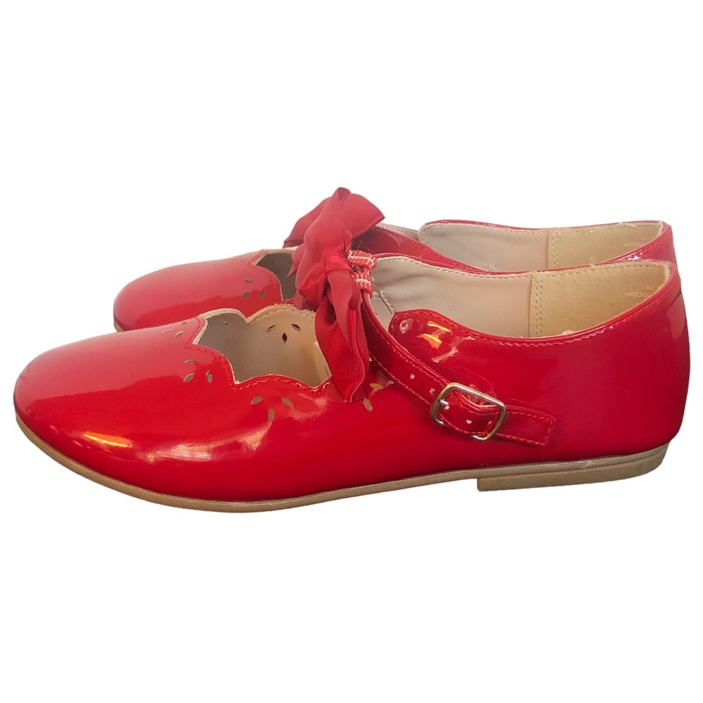 Gymboree Red Patent Leather Bow Mary Janes size 3 - Picture 4 of 12